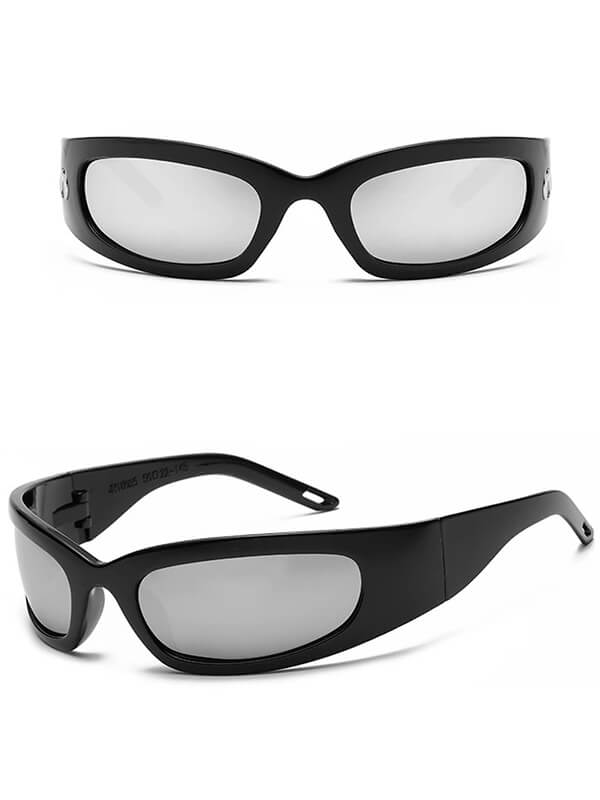 Trendy rectangular sunglasses SF0534 with UV400 polycarbonate lenses, durable alloy frame for unisex style and sun protection.